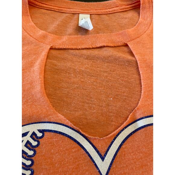 Bella + Canvas ladies heart Houston Astros v neck t-shirt L - Picture 5 of 10